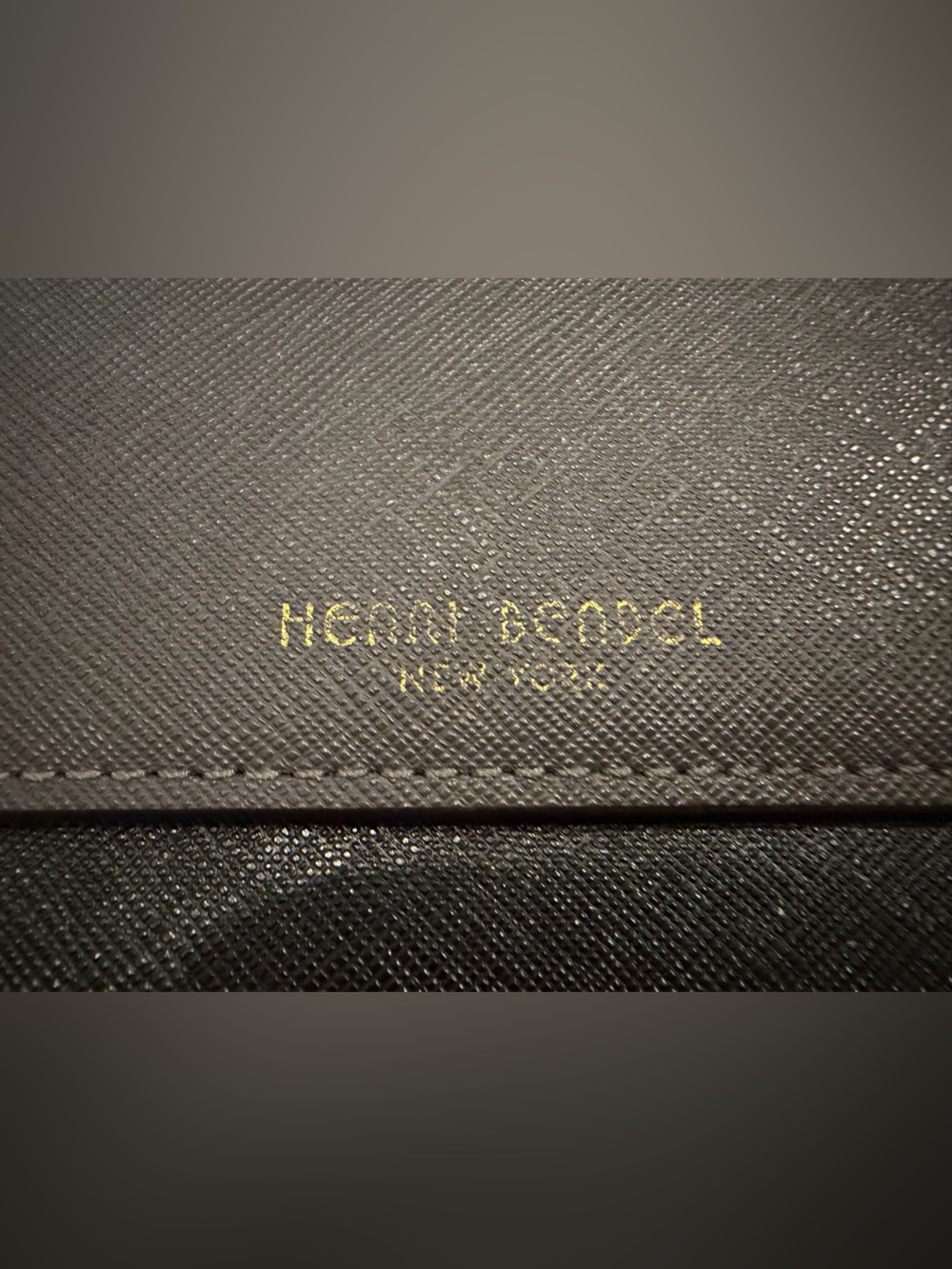 Henri Bendel Gray & Black Colorblock Saffiano Snap Wallet - Picture 2 of 5